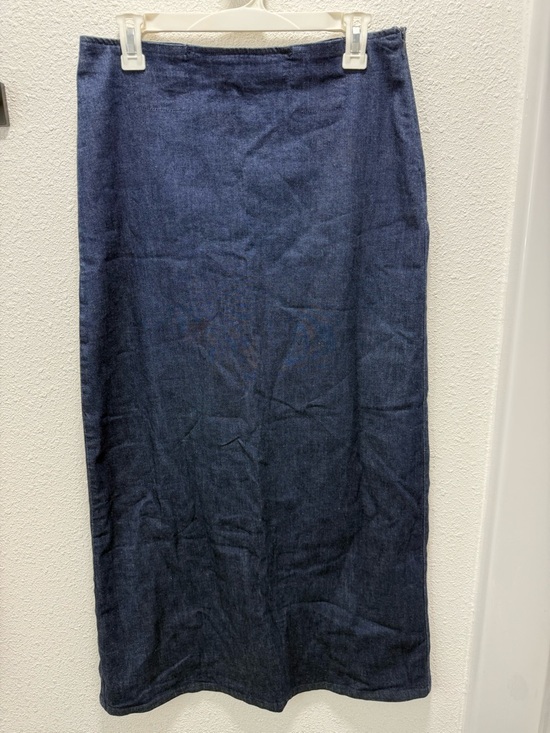Calvin Klein Dresses & Skirts - Clavin Klein Dark Blue long denim skirt often styled as a maxi skirt Sz (6)